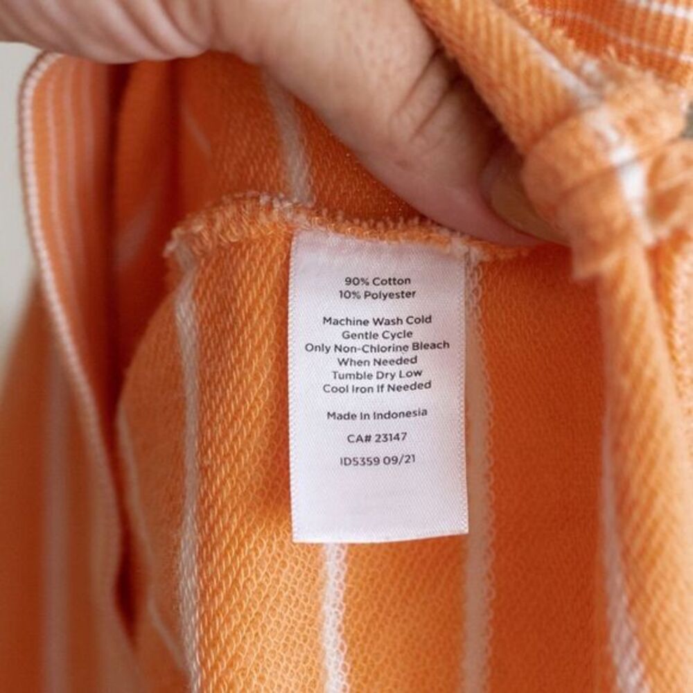 Women’s Talbots Orange and White Long Sleeve‎ Top size L - Picture 10 of 12